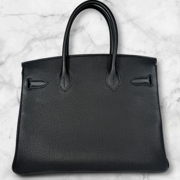 Hermes Birkin 30 Bag Black Togo with Rose Gold Hardware B30 Handbag Authentic - Picture 6 of 16